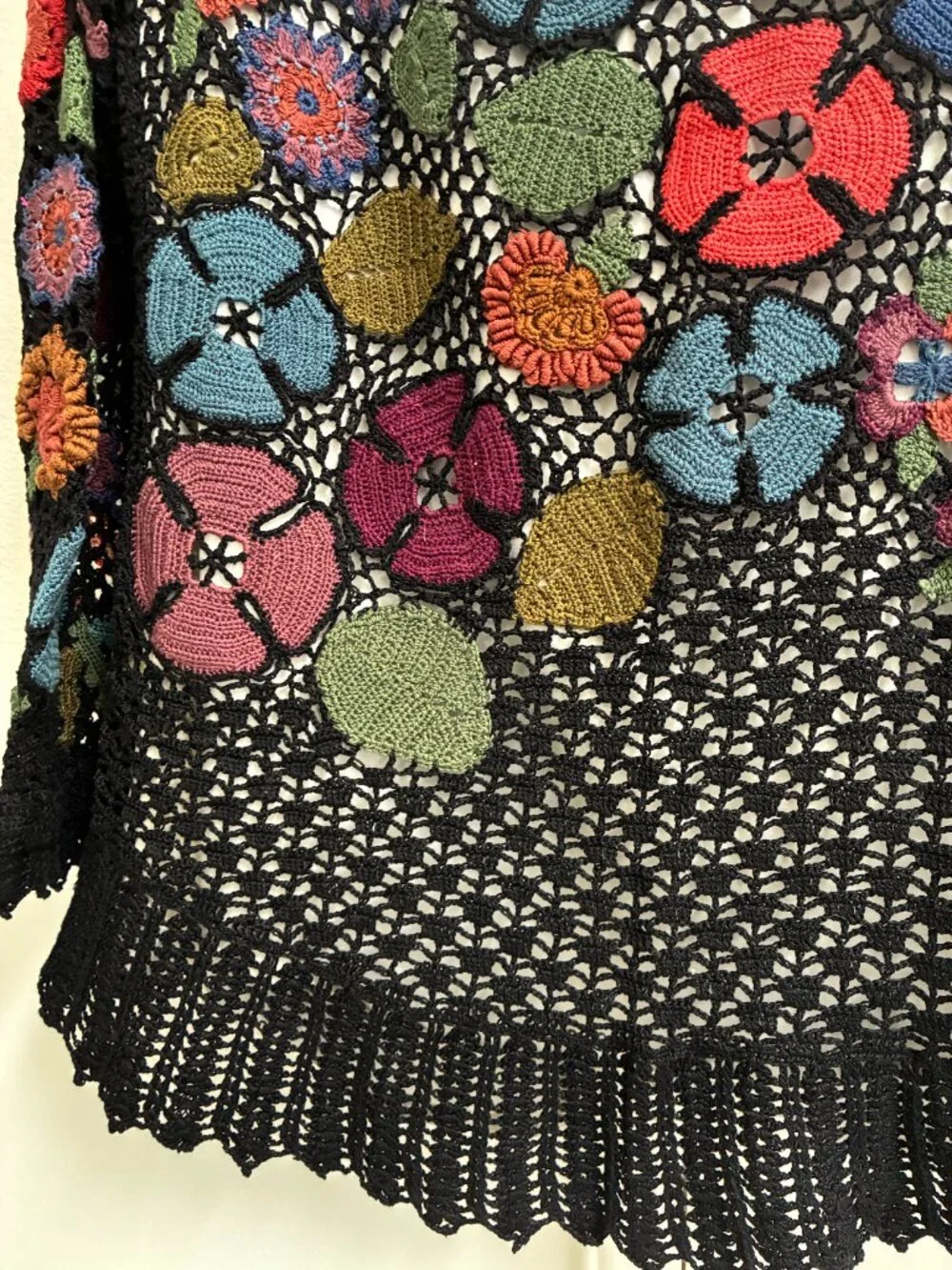 Peruvian Connection Millefiori Wildflower Hand-crocheted Sweater - Picture 14 of 14